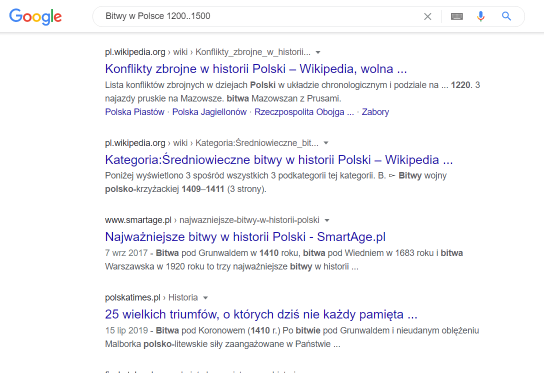 przedziały liczbowe